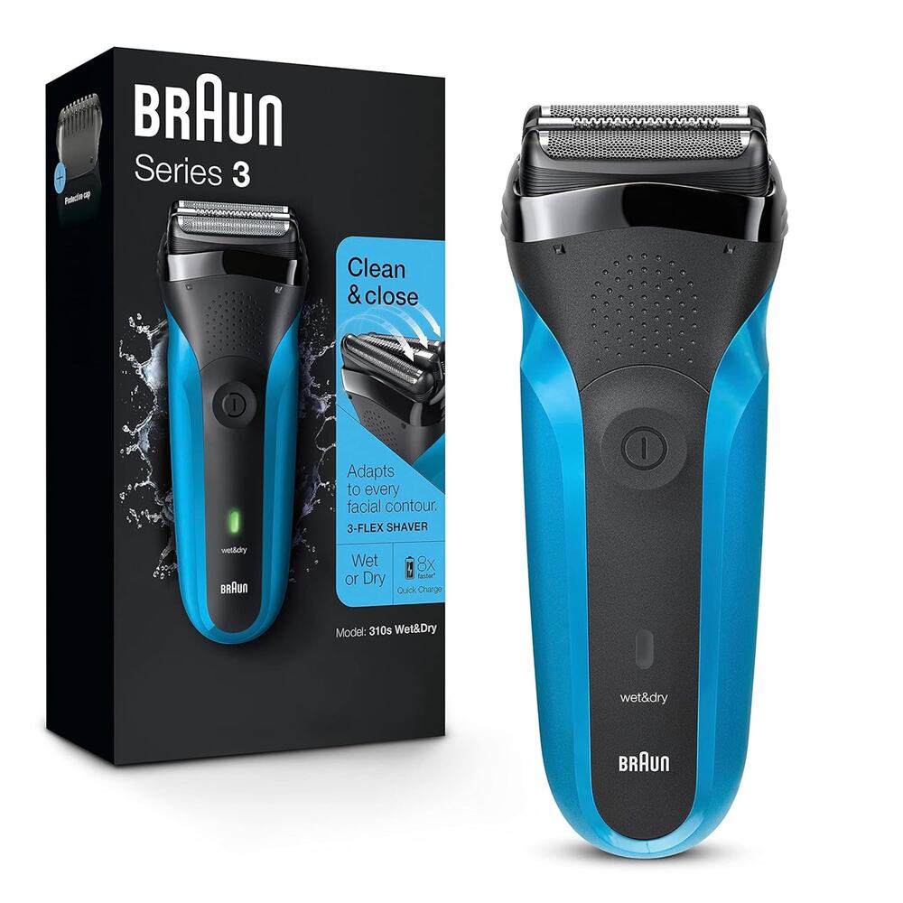 Open box Braun Series 3 310s Wet Dry Electric Shaver for Men/Rechargeable Razor